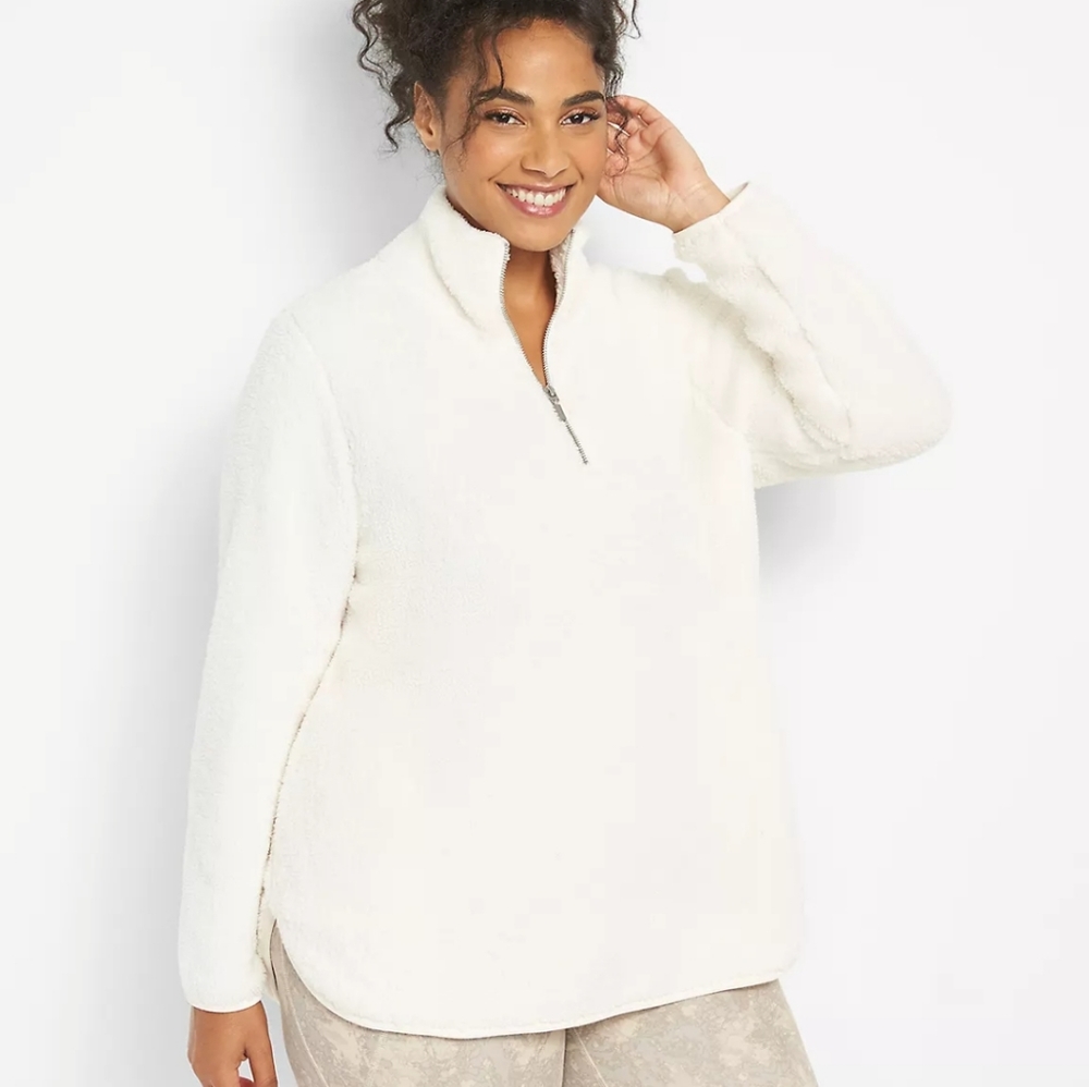 NWT Lane Bryant Faux Teddy Sherpa Pullover